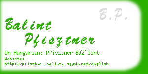 balint pfisztner business card